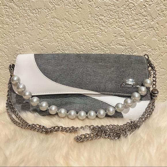 Handbags - Dior Vintage Parfume Bag to Crossbody Bag Handbag Grey and White
